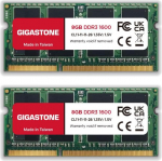 [DDR3 RAM] Gigastone s&uuml;learvuti RAM 16GB (2x8GB) DDR3 RAM 16GB DDR3-1600MHz PC3-12800 CL11 1.35V SODIMM 204 Pin/Pin puhverdamata mitte-ECC arvutim&auml;lu RAM (ainult s&uuml;learvuti / s&uuml;learvuti)