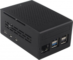 ZDE ZC501 Alumiiniumist korpus Raspberry Pi 5 jaoks, toetab Pi 5 aktiivset jahutit, PCIe to M.2 NVMe HAT, PoE+ HAT, WiFi Shield PCIe perifeerse plaadi ZP511 ZP517A ZP518 ZP580 ZP581 ZP583 ZP590A ZP590A B B B