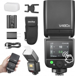 Godox V480 V480C kaamera v&auml;lk, sisseehitatud liitium aku, 1/8000 HSS, 2.4GX juhtmevaba TTL, 1.7s taaskasutamise aeg, 650 t&auml;isv&otilde;imsuselist poppi Canon kaamerale (V480C)