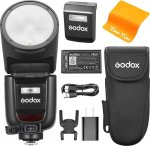 Godox V1Pro-F V1 Pro F TTL kaamera v&auml;lk Fuji jaoks, Godox V1-F t&auml;iustatud, 2.4G HSS 1/8000s Li-Ion 76Ws &uuml;marpea v&auml;lklambi, uuenduslik v&auml;lklamp SU-1, V1Pro Fuji kaameratele