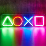 Rosnek Game Button LED m&auml;rk Neon m&auml;rk koos l&uuml;litiga, neoonvalgus Neon Light magamistoa esteetiline m&auml;nguruumi, toa, laua, ruumi kaunistamiseks, kingituseks