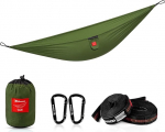Outdoor Hammock Nailon Camping Travel Hammock - Ultralight Travel Hammock kahe puu rihmad 270 x 145 cm Camping Backpacking matkamine matkamine Picnic Garden Beach (roheline)