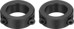 hankekaart 2 x Double Split Shank Collars, 14mm Bore Two Piece Clamp Collar, 22mm OD, 8mm paksus, s&uuml;sinikterasest, Lock Collar Clamp koos komplektkruvidega (must oksiid)