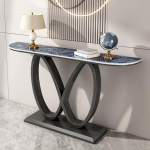 Moodne konsoolne diivanilaud, akendelaud, fuajeelaud, geomeetrilise alusega sissep&auml;&auml;sulaud, rustikaalne sissep&auml;&auml;sulaud elutoa koridorile (must D, 150cm)