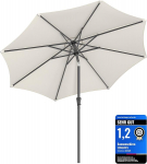 SONGMICS P&auml;ikesevarju Aia p&auml;ikesevarju, Turu p&auml;ikesevarju, UV kaitse kuni UPF 50+, Patio vihmavarju, p&auml;ikesekaitse, painutatav, kurviga, ilma stendita, aeda, r&otilde;dule, terrassile