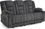 M MCombo elektriline 3-kohaline diivan magamisfunktsiooniga, 3-kohaline lamamisdiivan nupuga, 150&deg; reguleeritav, kino tool lamamisfunktsiooniga, USB ja joogihoidja, 7009 (Hall)