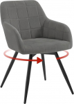 WOLTU EZS85dgr-1 P&ouml;&ouml;rlev s&ouml;&ouml;gitool, sametiga polsterdatud ergonoomiline k&ouml;&ouml;gitool metalljalgadega, s&ouml;&ouml;gitool selja- ja k&auml;etoega k&ouml;&ouml;ki, elutuppa, r&otilde;dule, tumehall, tumehall