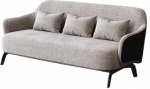 Business Lounge Sessel Set mit Steintisch - B&uuml;ro Empfang Sofa und Teekanne f&uuml;r Hotellobby und Konferenzraum (1+2 Sitzkonfiguration)