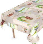 &Otilde;lilina laudlina pestav aialina &Otilde;lilina ruudukujuline &uuml;mmargune ovaalne 240 x 140 cm l&otilde;igatud servaga Hunter motiiviga