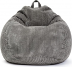 Roheline Bean Square XL siseruumide Corduroy kate 90 x 110 cm - ilma t&auml;idiseta - Bean Bag Cover, Bean Bag Cover - Cord - Pehme, pehme, vastupidav - pestav, koos sisekotiga - Hall