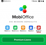 MobiOffice Premium: 4-in-1-B&uuml;rosuite f&uuml;r Windows | Premium-Lizenz | Textverarbeitung, Tabellenkalkulation, Pr&auml;sentationen, E-Mail + kostenloser PDF-Reader