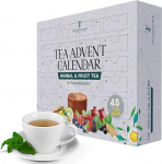 Tee advendikalender 2025 - 24 p&auml;eva teekingituse advendikalender meestele ja naistele, advendikalender, teekomplekt, 2 x 24 maitsestatud teed, puuviljatee, taimetee kinkekomplekt