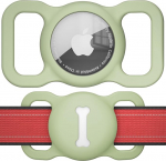 Air Case koera kaelarihma jaoks, lemmikloomade silmusehoidja Apple Air Tag GPS j&auml;lgimise otsija jaoks, silikoonist Air Tags kaitsev &uuml;mbris koos luumustriga, &otilde;&otilde;nes lemmikloomade tarvikud