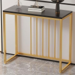 Generisch Stilvoller Konsolentisch f&uuml;r Eingangsbereich, Flur, Diele, K&uuml;che, Wohnzimmer - Robustes Metallgestell, ideal hinter dem Sofa f&uuml;r platzsparende Aufbewahrung und als Dekoration.