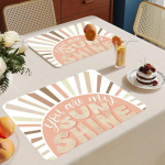 Lauad 8er-Set Sunshine Lauad lauale Platzsets PVC-Tischsets Hitzebest&auml;ndige Isolier-Tischsets 4er-Set Flecken