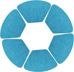 Set mit 1/4/6 Tischsets aus gewebtem for den Esstisch. Langlebige, hitzebest&auml;ndige, keilf&ouml;rmige Tischsets for runde Tischsets (V&auml;rv : Bambus helesinine, Suurus : 6 tk 45x30cm)