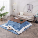 Kotatsu 4-osaline komplekt Talvek&uuml;tte laud elutuba Ristk&uuml;likukujuline Kotatsu Jaapani tatami laudapadi + p&otilde;randamatt + k&uuml;te + laud, Sinine (C)-80 x 120 x 45 cm, Sinine (C)-80 x 120 x 45 cm, Sinine (C)-80 x 120 x 45 cm