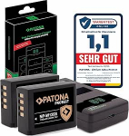 PATONA V1 Protect 2x NP-W126s aku (1210 mAh) koos NTC anduriga ja V1 korpusega - koos PD Performance USB-laadijaga 161957 (max. 1000 mA) - X-M5 X-S10 X-T50 jne.