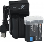 DSTE EN-EL15 Li-ioon aku (2-pakk) ja Micro USB laadija &uuml;hildub Nikon D500 D600 mudeliga