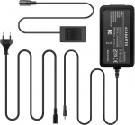 Raeisusp EH-5/EH-5A toiteallikate komplekt Nikon 1 J1, J2, S1, J3, Coolpix A, AW1, V3, DL24-500, CoolPix P1000, P950 - 9V DC, 4.5A, AC 100-240V, omamaine DC pistik, laadimisdokk, kaamera toiteallikas