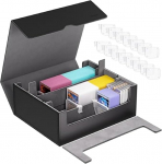 ProCase 3 Slot Trading Card Storage Box, Magnetic Closure Deck Box Magnetic Card Holder, MTG, TCG, Toploader, Yugioh, Sport Cards with Adjustable Compartments - Must Hall
