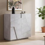 Dmora - Raoul sahtlikapp, k&ouml;&ouml;gikapp 2 uksega, elutoa buffet, 100% Made in Italy, 81 x 44 x 86 cm, tsementist