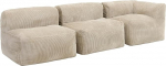 Icon Zen modulaarne diivan t&auml;iskasvanutele, beež, kohev korduroy kangas, 3-kohaline nurgadiivan, mugav vahtpolsterdusega diivan, lamamistool, Lounge, elutoa m&ouml;&ouml;bel