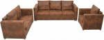 Festnight Chesterfield diivan komplekt 3 istekohaga Vintage Chesterfield diivan L-kujuline, diivan elutuppa, Chesterfield diivanid, diivan L-kujuline Vintage diivan komplekt kunstmokkaga