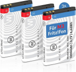 Wicked Chili 3 x aku AVM Fritz!Fon M3, asendusaku +20% mahutavusega, asendusaku Fritzfon VOIP telefonile, originaal Fritz Fon aku BT239865 Mod lisaseadmed.