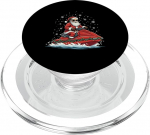 Lustiger Weihnachtsmann auf einem Jetski PopSockets PopGrip f&uuml;r MagSafe