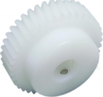 Plastist mootorratta hammasratas, silindriline hammasratas, moodul 1, 22 hammast, hammasratas, erinevad l&auml;bim&otilde;&otilde;dud (5 mm l&auml;bim&otilde;&otilde;duga)
