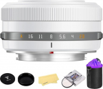 TTARTISAN AF 27 mm f2.8 APS-C Frame Lens Ultra-Compact Pancake Lens for Fuji X Mount Cameras for Fujifilm XS10 X-E4 X-T10 X-T20 X-T3 X-T4 X-T100 X-T200 X-T30 X-Pro1 X-Pro2 X-Pro3 X-E1-White