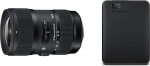 Sigma 18-35 mm F1.8 DC HSM Art objektiiv Canon EF objektiivi bajonetile ja WD Elements kaasaskantav v&auml;line k&otilde;vaketas 2 TB