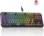 DarkBeacon Flux87 Tenkeyless HE Gaming Keyboard, Rapid Trigger, reguleeritav k&auml;ivitamine, Hall Effect Magnetic Switches, RS/SOCD/DKS/MT/TGL, Hot-Swap, reguleeritav RGB valgustus, juhtmega klaviatuur