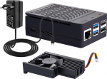 GeeekPi Raspberry Pi 5 ABS korpus koos toiteallikaga PD 27W USB-C, Pi5 korpus koos Armor Lite V5 aktiivse jahutusseadmega, 5V 5A toiteadapter Raspberry Pi 5 4GB/8GB/16GB jaoks.