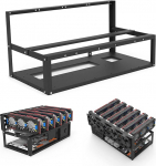 Miner arvuti raami graafikakaardi hoidja Mining Rig Frame Housing (must)