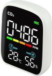 Kohlendioxid-Detektor, Luftqualit&auml;tsmonitor, Temperaturfeuchtigkeitstester, NDIR-Sensor, 1200 mAh Akku, LED-Anzeige, tragbares Messger&auml;t f&uuml;r Zuhause, B&uuml;ro, Schule