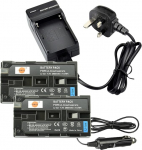 DSTE&reg; 2x NP-F550 laetav Li-ion aku + DC01U reisiladur ja autolaadija adapter Sony CCD-RV100 CCD-RV200 CCD-SC5 CCD-SC5/E CCD-SC55E CCD-SC55 CCD-SC6 CCD-SC65 CCD-SC7 CCD-SC7/E CCD-SC8/E CCD-SC9 CCD-TR1 CCD-TR11 CCD-TR1100E CCD-TR12 CCD-TR18 CCD-kui...TR18E
