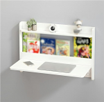 Moderner Klapptisch zur Wandmontage, f&uuml;r kleine R&auml;ume, Klappschreibtisch, Regalregal (valge, 80 * 6,2 * 60