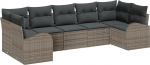 Garten Diivan Set 7-teilig Dunkelgrau Rattan Garten Diivan Gartenlounge Model3346189