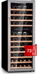 Klarstein Wine Fridge, Drinks Refrigerator, Slim, Fridge with Glass Door, Drinks Fridges, Freestanding, Wine Refrigerator, Small, Wine Refrigerators, 2 Zones, LED Lighting, 5-18 &deg;C, 73 Bottles
