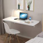 Klappbarer Wand-Klapptisch, Wand-Computertisch, platzsparender H&auml;ngetisch f&uuml;r Arbeitszimmer, Schlafzimmer, Badezimmer oder Balkon - Tragkraft 60 kg