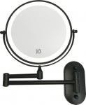 Yarhom kosmeetiline suurendav peegel LED tuledega, 1X/10X kahepoolne suurendamine, laetav vannitoa seinapeegel meikimiseks ja raseerimiseks (must, 10X suurendamine)