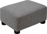 CAROLMADE Small Footstool Ottoman 15.4 Inch Footstool with Legs Footrest Under Desk Footrest for Living Room Bedroom and Office Linen Grey