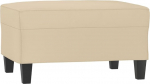 vidaXL Footstool Stool Upholstered Stool Footstool Stool Stool Footrest Footrest Living Room Cream 70 x 55 x 41 cm Microfibre Fabric