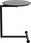Kare Easy Living Design K&otilde;rvallaud, puit, must, 46 cm l&auml;bim&otilde;&otilde;t, &uuml;mmargune, mobiilne kohvilaud, kaasaegne disain, kohvilaud, elutoa laud, lauaplaat, puit, roostevaba teras, 63 x 46 x 46 cm (K x L x B x).