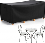 BROSYDA Protective Cover Garden Furniture (125 x 63 x 74 cm), Garden Furniture Cover Waterproof 600D, with Large Air Inlet, Garden Furniture Cover for Sofa, Table, Chairs, Garden Tables Patio