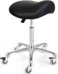 Mcdoofly Ergonomic Saddle Stool with Wheels Wheelchair Professional Saddle Chair Heavy Duty Adjustable Swivel Hydraulic Stool for Massage Salon Drawing Clinic Tattoo Office