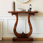 PQXQZ Moderner Flurtisch aus Walnussholz Schmaler Konsolentisch Konsolentische f&uuml;r die Wohnungsdekoration f&uuml;r Flur Diele Eingangsbereich und Wohnzimmer(80x25x80cm)