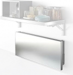 Wandregal und Klapptisch aus Edelstahl, platzsparend, f&uuml;r Esszimmer und Werkbank, kompakt, 100 x 30 cm, f&uuml;r kleine R&auml;ume, einfache Installation und Design